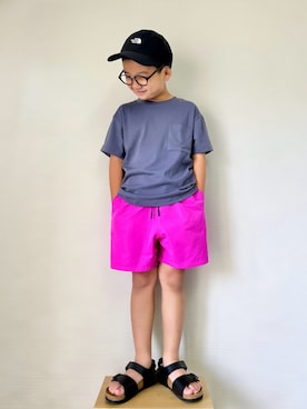 「LOWRYS FARM（ローリーズファーム）のアクティブショートパンツ　104448（その他パンツ）」を使った、yo_yoさん（キッズ・120cm）の夏コーディネート