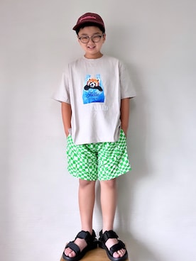 「pairmanon（ペアマノン）のアイテム」を使った、yo_yoさん（キッズ・130cm）の夏コーディネート