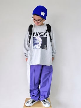 「アイテム（スリッポン）」を使った、yo_yoさん（キッズ・130cm）の秋コーディネート