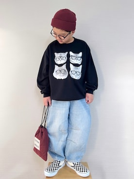 「アイテム（パンツ）」を使った、yo_yoさん（キッズ・130cm）の冬コーディネート