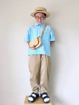 「devirock（デビロック）のアイテム」を使った、yo_yoさん（キッズ・127cm）の夏コーディネート