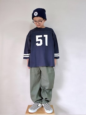 「VANS(バンズ)のアイテム」を使った、yo_yoさん(キッズ・130cm)の秋コーディネート