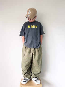 「アイテム（スリッポン）」を使った、yo_yoさん（キッズ・127cm）の夏コーディネート