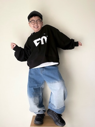 「LOWRYS FARM（ローリーズファーム）のＰＣショートウラケ　636471（スウェット）」を使った、yo_yoさん（キッズ・130cm）の春コーディネート