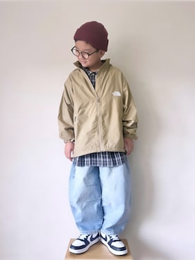 「ナイロンジャケット」｜yo_yoさん（キッズ・127cm）の秋コーディネート