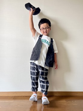 「apres les cours（アプレレクール）のアイテム（トップス）」を使った、yo_yoさん（キッズ・110cm）の夏コーディネート