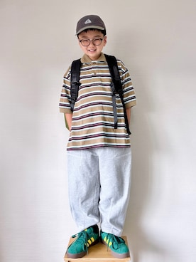 「アイテム（キャップ）」を使った、yo_yoさん（キッズ・130cm）の春コーディネート