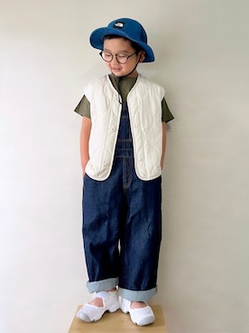 「LOWRYS FARM（ローリーズファーム）のアイテム（オールインワン・サロペット）」を使った、yo_yoさん（キッズ・110cm）の春コーディネート