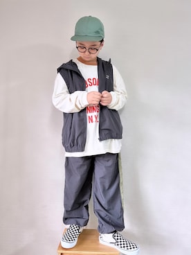 「VANS(バンズ)のアイテム」を使った、yo_yoさん(キッズ・130cm)の秋コーディネート