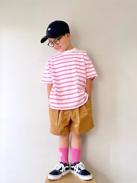 「DANTON（ダントン）のアイテム」を使った、yo_yoさん（キッズ・110cm）の春コーディネート