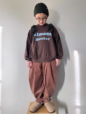 「アイテム（サンダル）」を使った、yo_yoさん（キッズ・130cm）の冬コーディネート