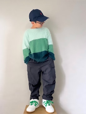 「アイテム（ニット/セーター）」を使った、yo_yoさん（キッズ・120cm）の秋コーディネート