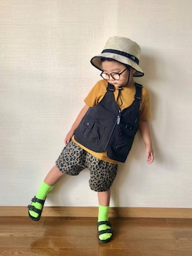 「apres les cours（アプレレクール）のアイテム（トップス）」を使った、yo_yoさん（キッズ・100cm）の夏コーディネート