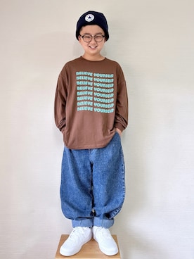 「アイテム（トップス）」を使った、yo_yoさん（キッズ・130cm）の秋コーディネート
