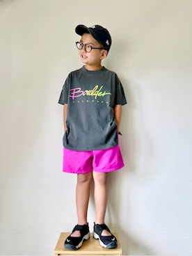 「NIKE（ナイキ）のアイテム」を使った、yo_yoさん（キッズ・120cm）の夏コーディネート