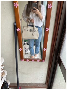 「GORGE（ゴージ）のアイテム（トップス、ホワイト系）」を使った、えりかさん（レディース・150cm）の夏コーディネート