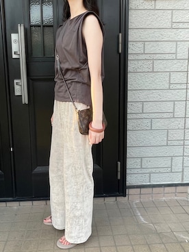 「ごきげんウィーク」｜「アイテム（タンクトップ）」を使った、Riko☺︎さん（レディース・164cm）の春コーディネート