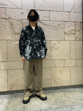 「DANKE SCHON（ダンケシェーン）のアイテム（スラックス）」を使った、イトウセイさん（メンズ・170cm）の夏コーディネート