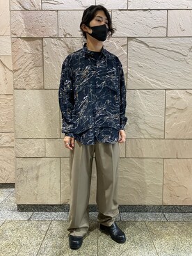 「DANKE SCHON（ダンケシェーン）のアイテム（スラックス）」を使った、イトウセイさん（メンズ・170cm）の夏コーディネート