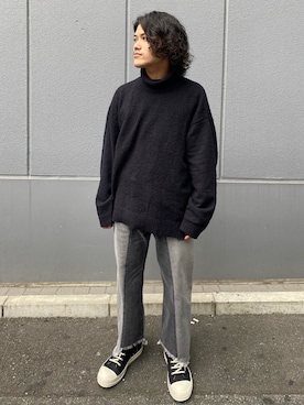 「DRKSHDW by RICK OWENS（ダークシャドウ バイ リックオウエンス）のアイテム」を使った、イトウセイさん（メンズ・170cm）の秋コーディネート
