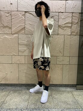 「WHITELAND（ホワイトランド）のWHITELAND/ホワイトランド/タグTシャツ/TAG TEE（Tシャツ/カットソー）」を使った、イトウセイさん（メンズ・170cm）の夏コーディネート