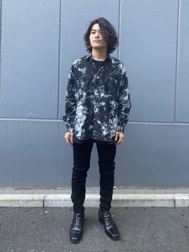 「DANKE SCHON（ダンケシェーン）のDankeSchon/ダンケシェーン/ダメージデニムパンツ（デニムパンツ）」を使った、イトウセイさん（メンズ・170cm）の秋コーディネート