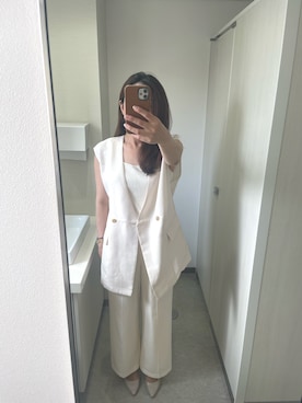「アイテム（ベスト）」を使った、saya_pi♡さん（レディース・156cm）の夏コーディネート