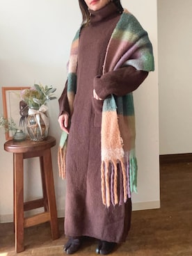 「アイテム（ワンピース）」を使った、あこさん（レディース・152cm・40代）の秋コーディネート