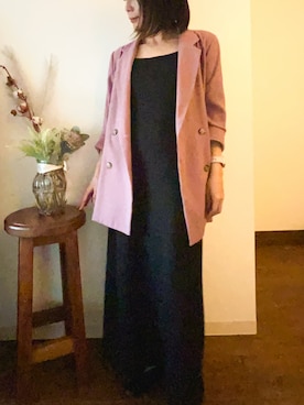 「アイテム（テーラードジャケット）」を使った、あこさん（レディース・152cm）の秋コーディネート