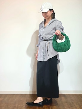 「アイテム（ショルダーバッグ）」を使った、あこさん（レディース・152cm・40代）の秋コーディネート