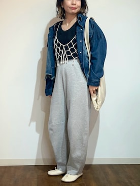 「アイテム（キャミソール）」を使った、あこさん（レディース・152cm・40代）の秋コーディネート