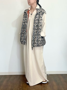 「アイテム（シャツワンピース）」を使った、あこさん（レディース・152cm）の秋コーディネート