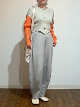 「アイテム（ニット/セーター）」を使った、あこさん（レディース・152cm・40代）の秋コーディネート