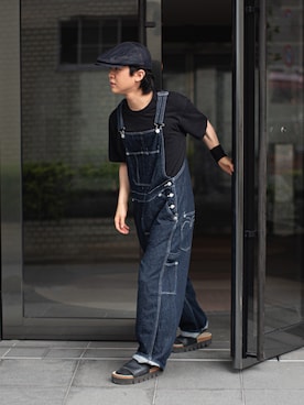 「Levi's RED（リーバイスレッド）のアイテム（オールインワン・サロペット）」を使った、Naotoさん（メンズ・165cm）の夏コーディネート