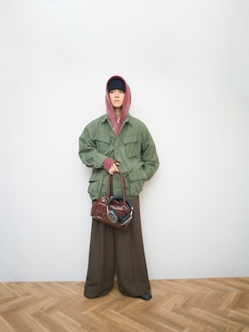 「アイテム（ミリタリージャケット）」を使った、Naotoさん（メンズ・165cm）の秋コーディネート