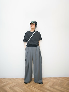 「アイテム（ショルダーバッグ）」を使った、Naotoさん（メンズ・165cm）の夏コーディネート
