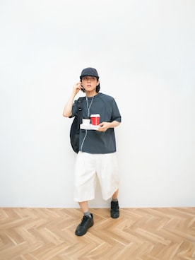 「アイテム（インナーウェア/肌着）」を使った、Naotoさん（メンズ・165cm）の夏コーディネート