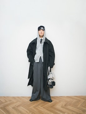 「BARELY BLUE（ベアリーブルー）のアイテム」を使った、Naotoさん（メンズ・165cm）の冬コーディネート