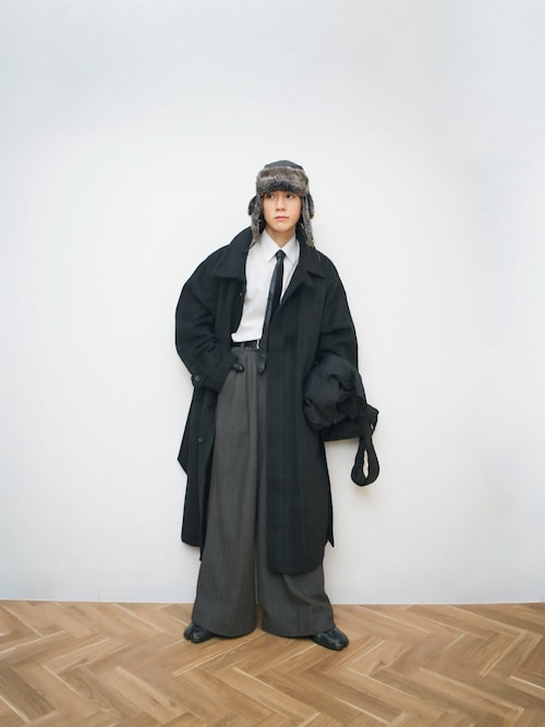 Heavy Melton check shaggy over coat - special edition / ヘビー