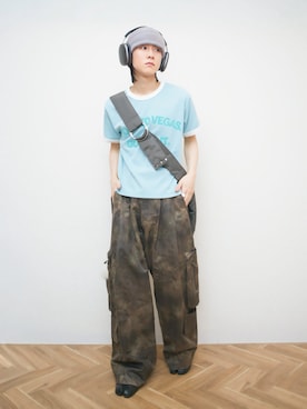 「VT（ブイティー）のアイテム」を使った、Naotoさん（メンズ・165cm）の夏コーディネート