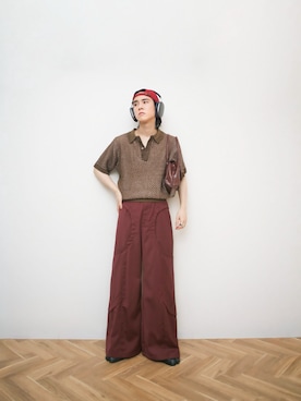 Multi Color Jacquard Knit Polo / マルチカラージャガードニットポロ