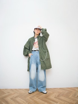 「アイテム（モッズコート）」を使った、Naotoさん（メンズ・165cm）の秋コーディネート