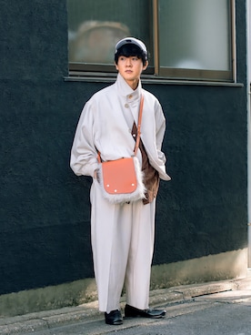 「NEAT（ニート）のアイテム（帽子）」を使った、Naotoさん（メンズ・165cm）の冬コーディネート