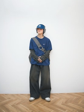 「アイテム（アンダーウェア）」を使った、Naotoさん（メンズ・165cm）の夏コーディネート