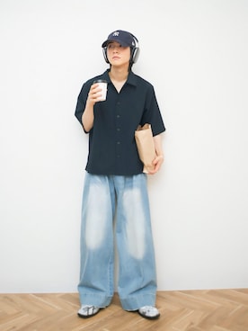 「soerte（ソエルテ）のアイテム」を使った、Naotoさん（メンズ・165cm）の夏コーディネート