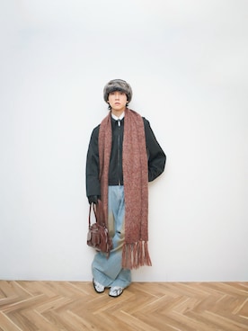 「BARELY BLUE（ベアリーブルー）のアイテム」を使った、Naotoさん（メンズ・165cm）の冬コーディネート