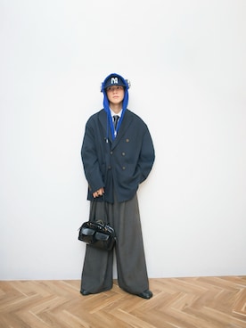 「アイテム（PC・スマホグッズ/家電）」を使った、Naotoさん（メンズ・165cm）の冬コーディネート