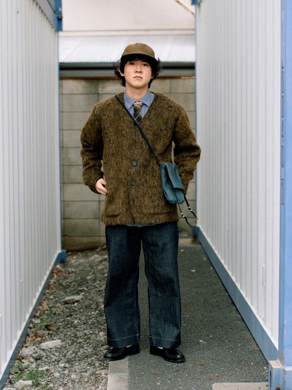 OUR LEGACY＞シャギーニット Vネックカーディガン Ψを使った人気