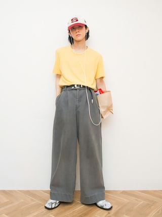 「soerte（ソエルテ）のWide straight ：Flare black fade denim/ワイドストレート：フレア ブラックフェードデニム（デニムパンツ）」を使った、Naotoさん（メンズ・165cm）の夏コーディネート