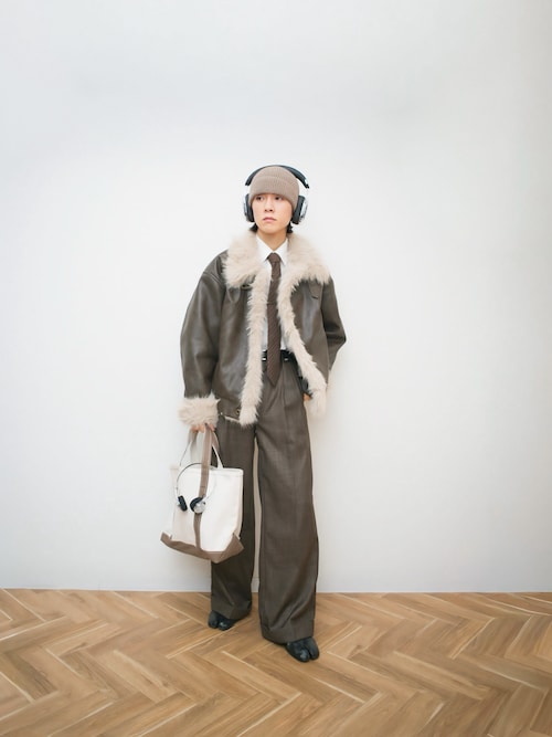 Stand Collar Fur-Trimmed B-3 Jacket / スタンドカラーB-3ムートン